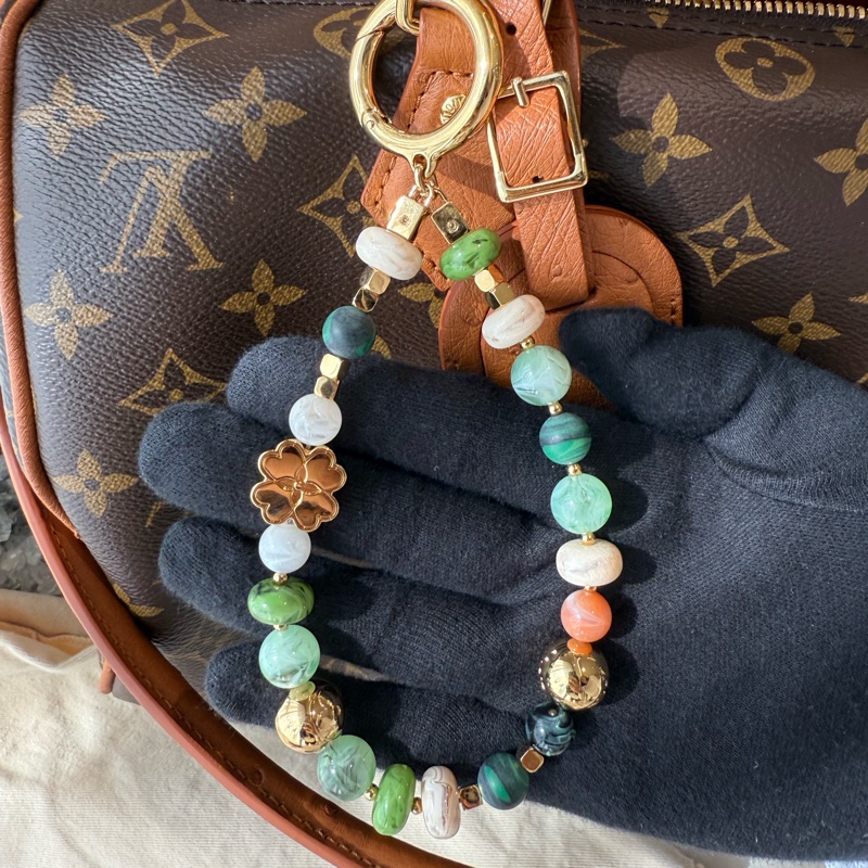 LV 老花鴕鳥皮Speedy Soft 30 Boho-3