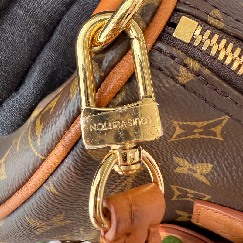 LV 老花鴕鳥皮Speedy Soft 30 Boho-7