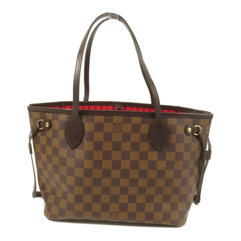 LOUIS VUITTON Damier Neverfull PM金扣手挽袋-0
