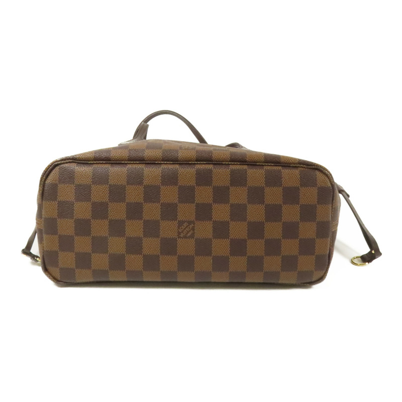 LOUIS VUITTON Damier Neverfull PM金扣手挽袋-3