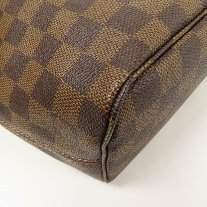 LOUIS VUITTON Damier Neverfull PM金扣手挽袋-12