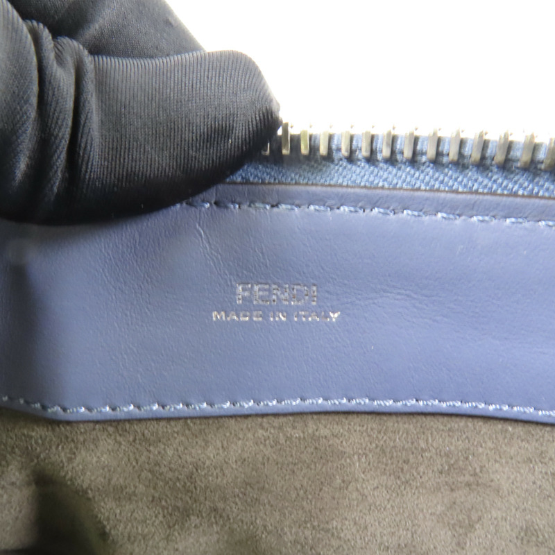 FENDI 牛皮皮革Dotcom銀扣手挽肩背兩用袋-13