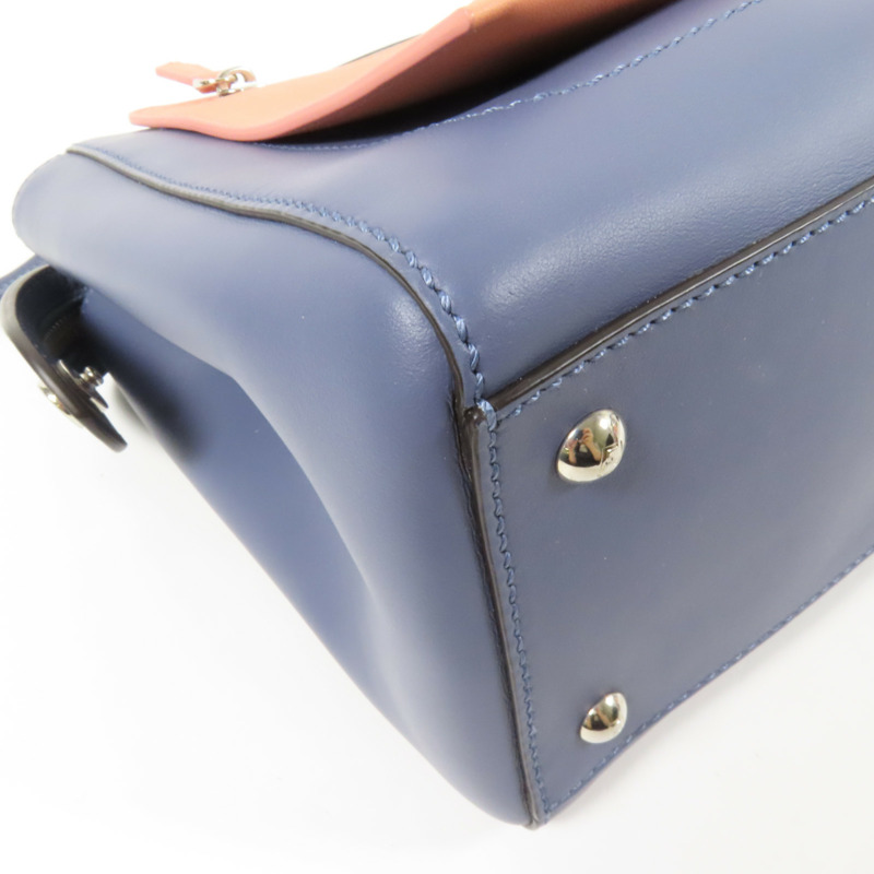 FENDI 牛皮皮革Dotcom銀扣手挽肩背兩用袋-18