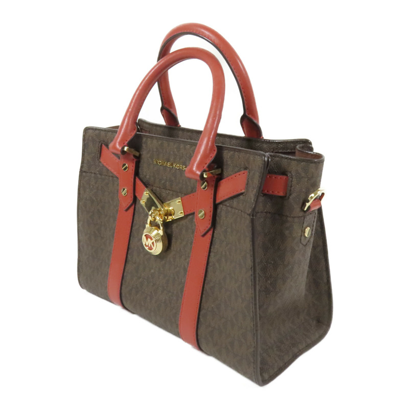 Michael Kors 塗層帆布Shoulder Bag金扣手挽袋-2