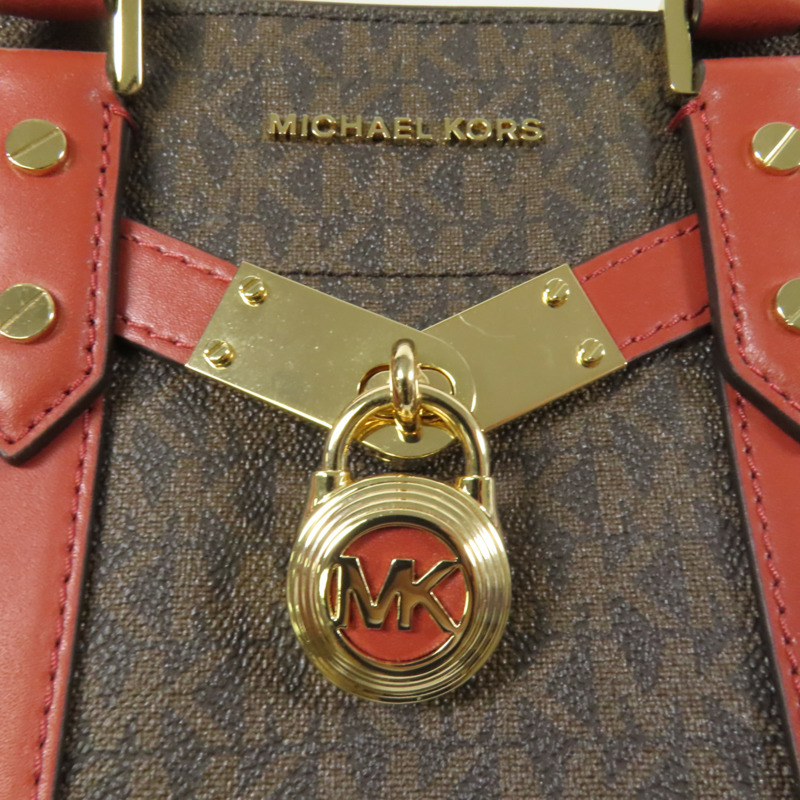 Michael Kors 塗層帆布Shoulder Bag金扣手挽袋-6