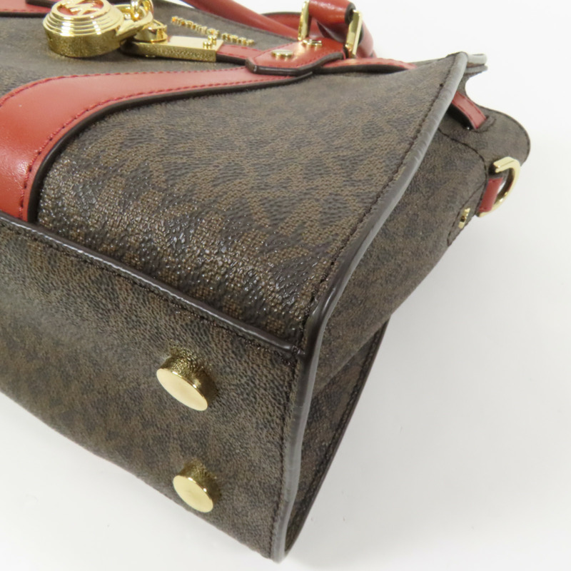 Michael Kors 塗層帆布Shoulder Bag金扣手挽袋-9