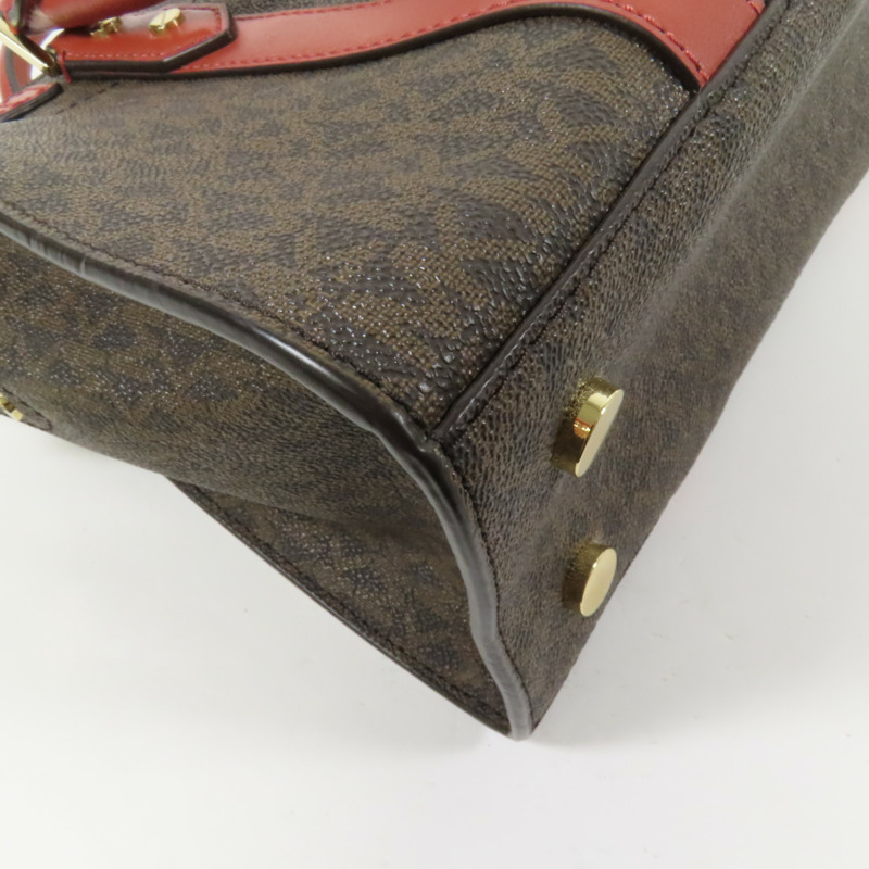 Michael Kors 塗層帆布Shoulder Bag金扣手挽袋-10