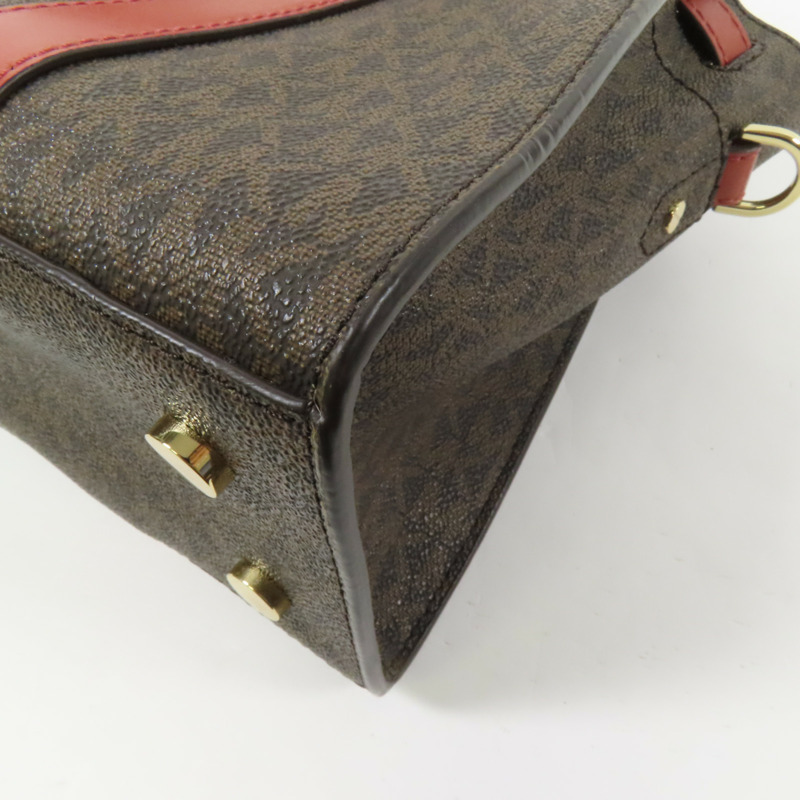 Michael Kors 塗層帆布Shoulder Bag金扣手挽袋-11