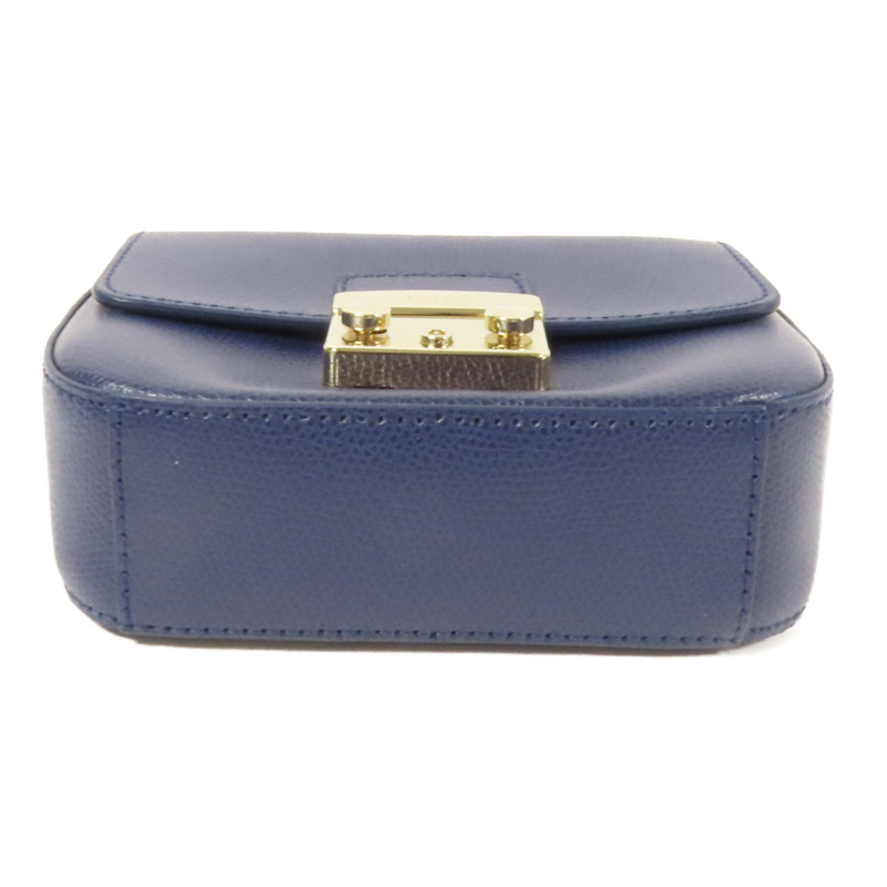 Furla 牛皮皮革Chain Shoulder金扣鏈帶肩背袋-3