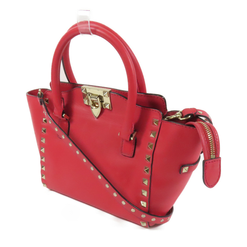 Valentino 牛皮皮革2way Shoulder Bag金扣手挽肩背兩用袋-2