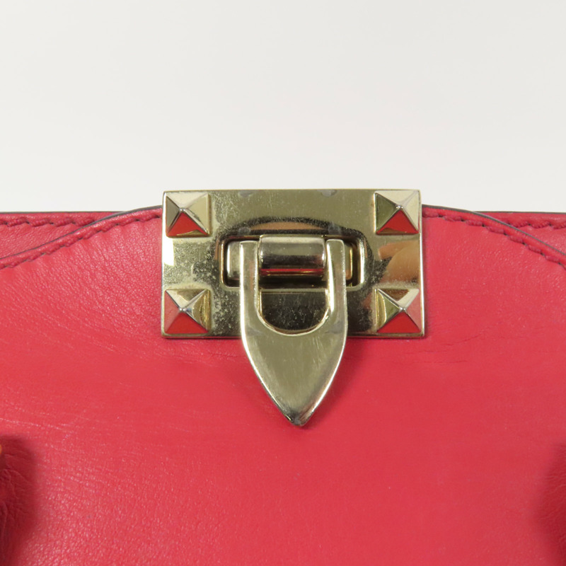 Valentino 牛皮皮革2way Shoulder Bag金扣手挽肩背兩用袋-11