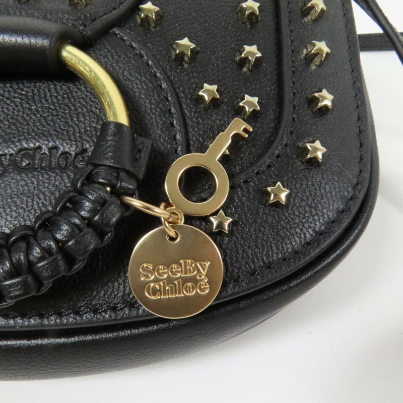 SEE BY CHLOE 牛皮皮革Shoulder Bag金扣肩背袋-6