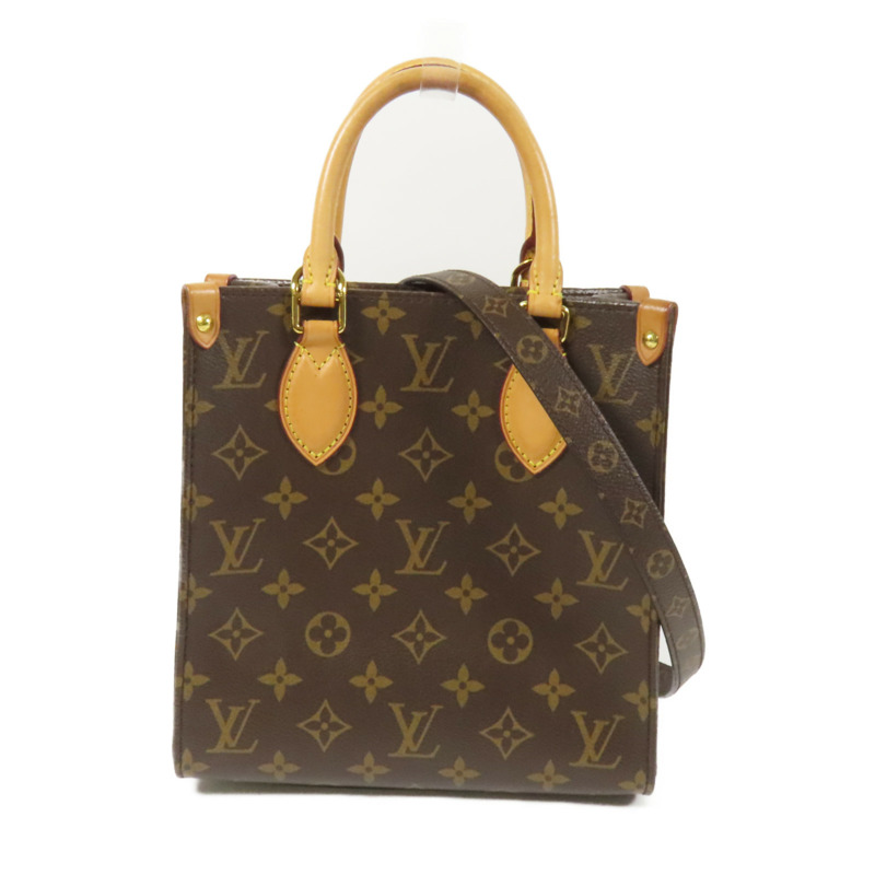 LOUIS VUITTON Monogram Sac Plat BB金扣手挽肩背兩用袋-0