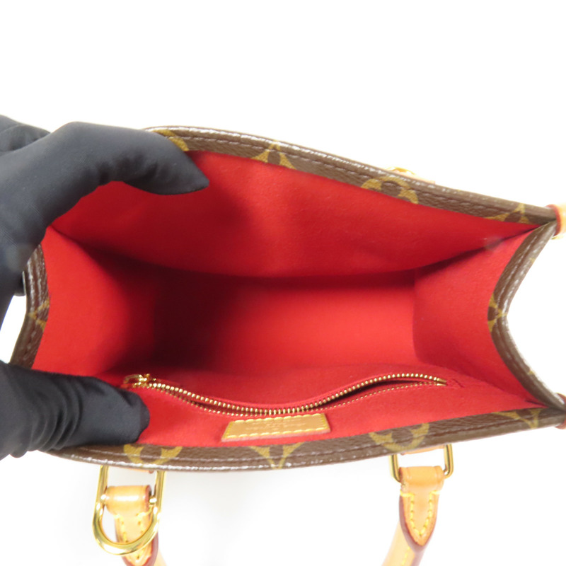 LOUIS VUITTON Monogram Sac Plat BB金扣手挽肩背兩用袋-4