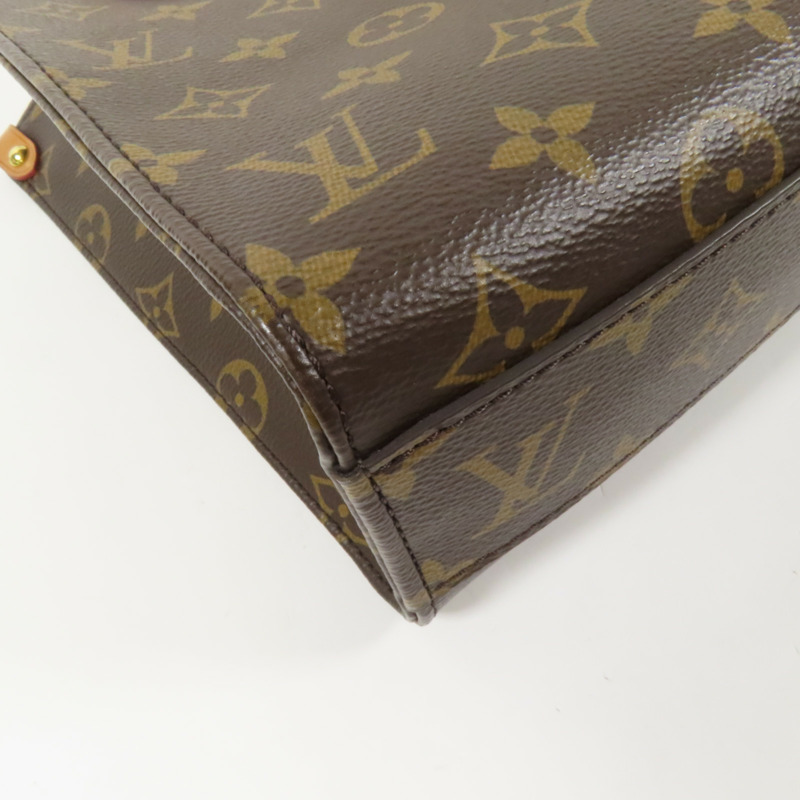 LOUIS VUITTON Monogram Sac Plat BB金扣手挽肩背兩用袋-10