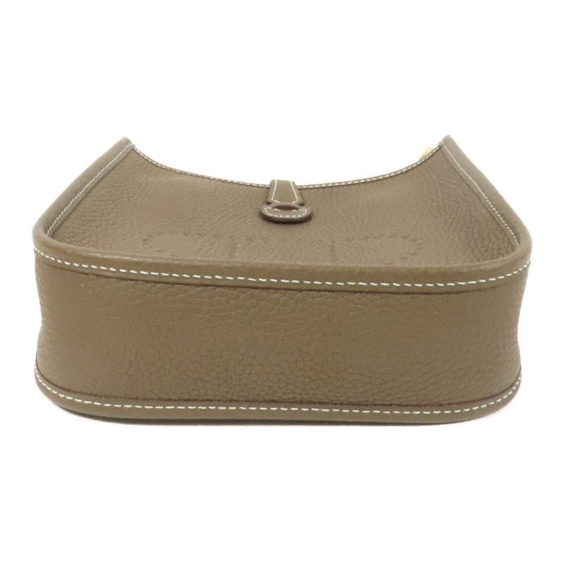 HERMES Clemence皮革Evelyne TPM金扣肩背袋Etoupe-3