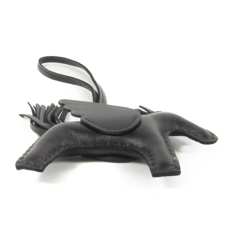 HERMES Swift/Milo皮革Rodeo Pegase PM掛飾Noir-3