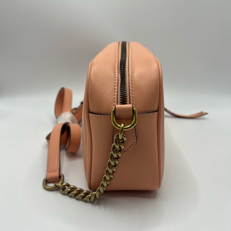 Gucci古驰 马蒙粉色中号相机包-1