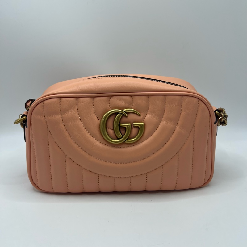 Gucci古驰 马蒙粉色中号相机包-5
