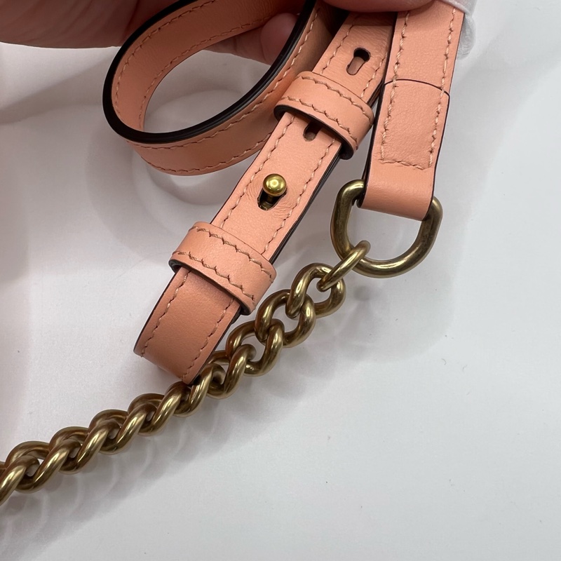 Gucci古驰 马蒙粉色中号相机包-9