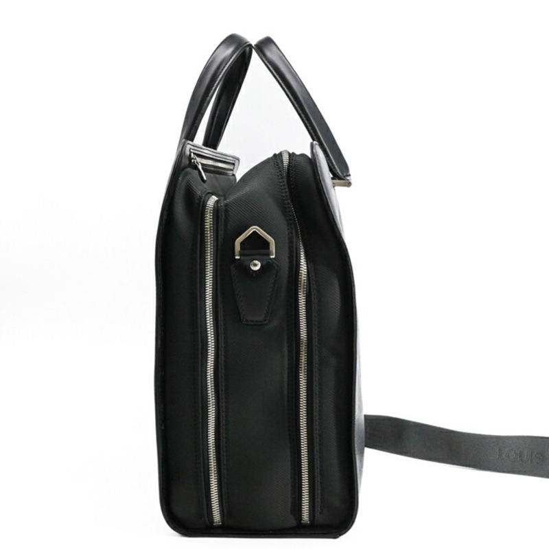 LOUIS VUITTON Taiga Nevsky 單肩包,商務 Ardoise,黑色和苔綠色皮革,M30872-3