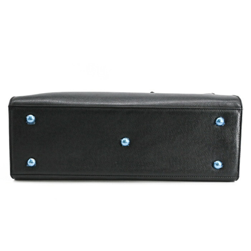 LOUIS VUITTON Taiga Nevsky 單肩包,商務 Ardoise,黑色和苔綠色皮革,M30872-5