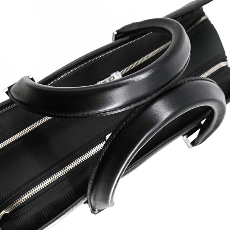 LOUIS VUITTON Taiga Nevsky 單肩包,商務 Ardoise,黑色和苔綠色皮革,M30872-7