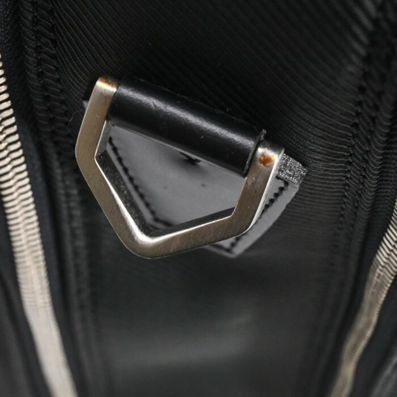 LOUIS VUITTON Taiga Nevsky 單肩包,商務 Ardoise,黑色和苔綠色皮革,M30872-9