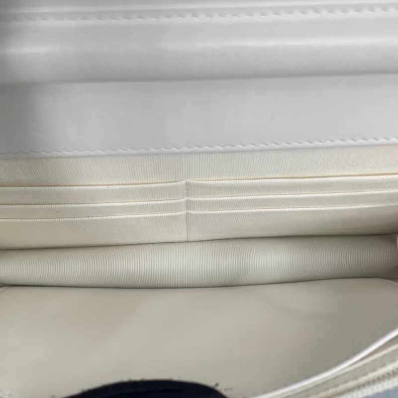 新款芯片款!Chanel香奈兒 菱格鏈條包 Leboy WOC 白色-8