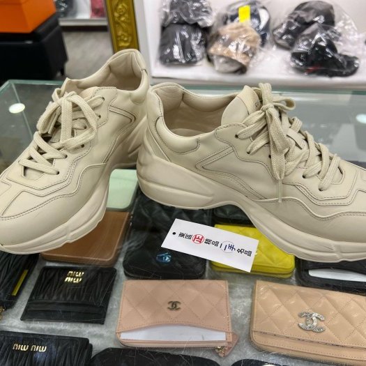 東區正精品㊣GUCCI 184664 粉色LOGO兔子老爹鞋 39.5號 RZ5847-2