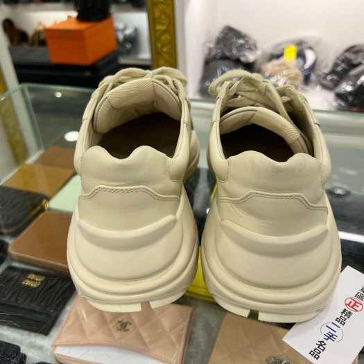 東區正精品㊣GUCCI 184664 粉色LOGO兔子老爹鞋 39.5號 RZ5847-3