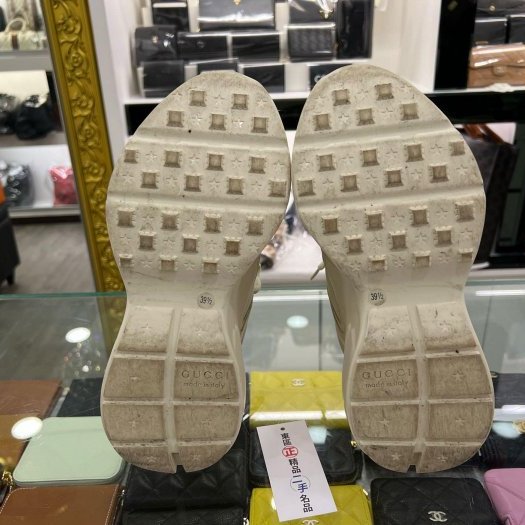 東區正精品㊣GUCCI 184664 粉色LOGO兔子老爹鞋 39.5號 RZ5847-4