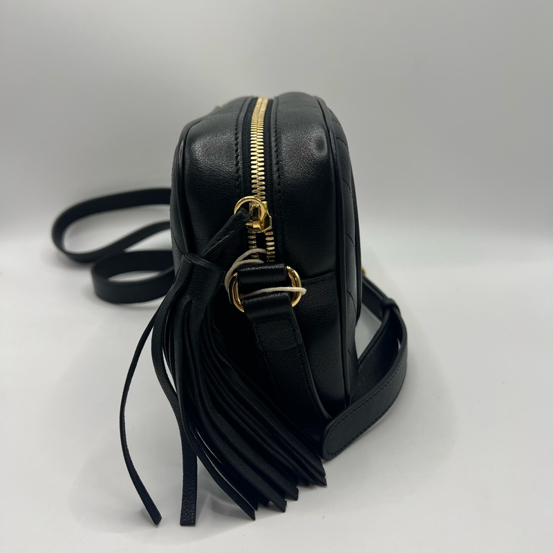 GUCCI古驰 互扣式双G徽标拉链开合流苏相机包-2