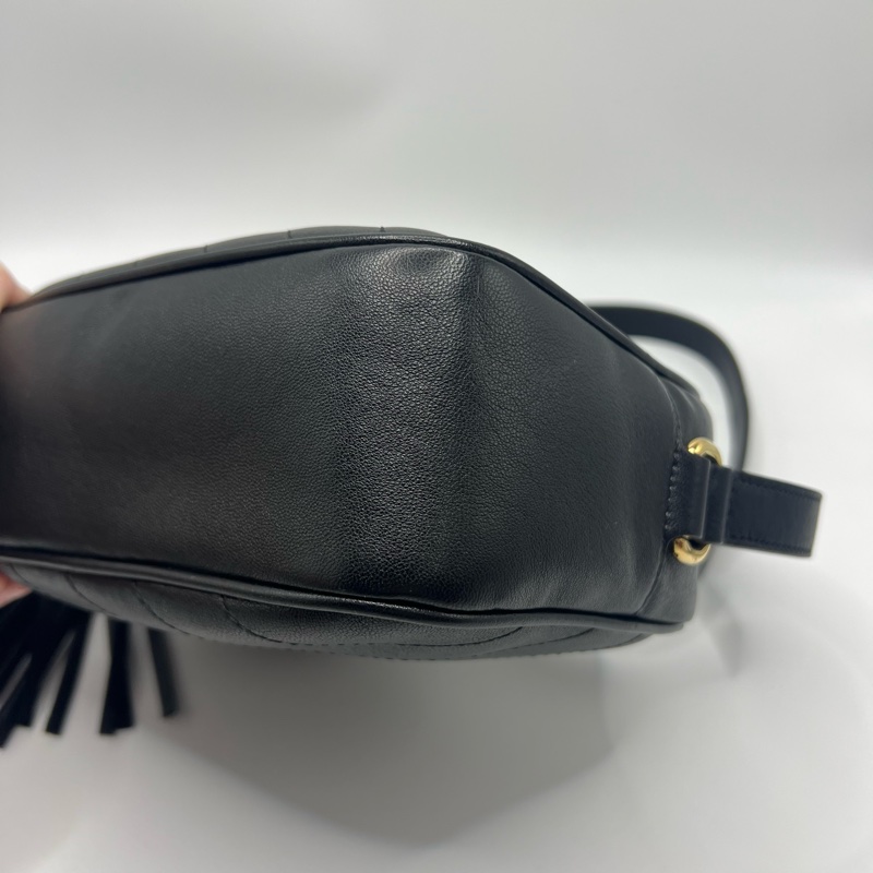 GUCCI古驰 互扣式双G徽标拉链开合流苏相机包-3