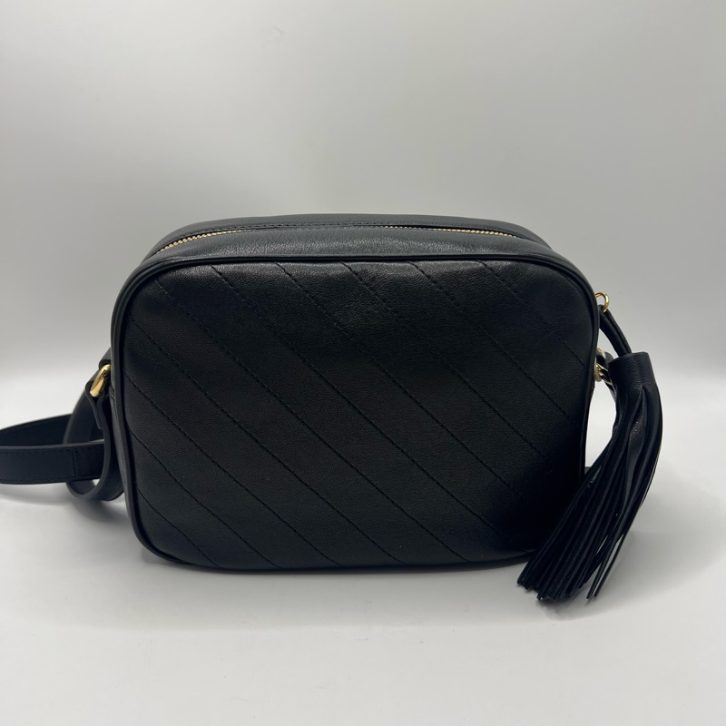 GUCCI古驰 互扣式双G徽标拉链开合流苏相机包-5