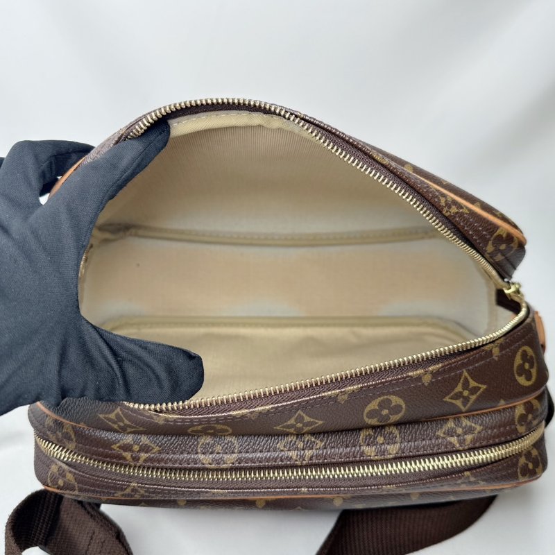 LV Reporter PM老花雙層斜背包-4