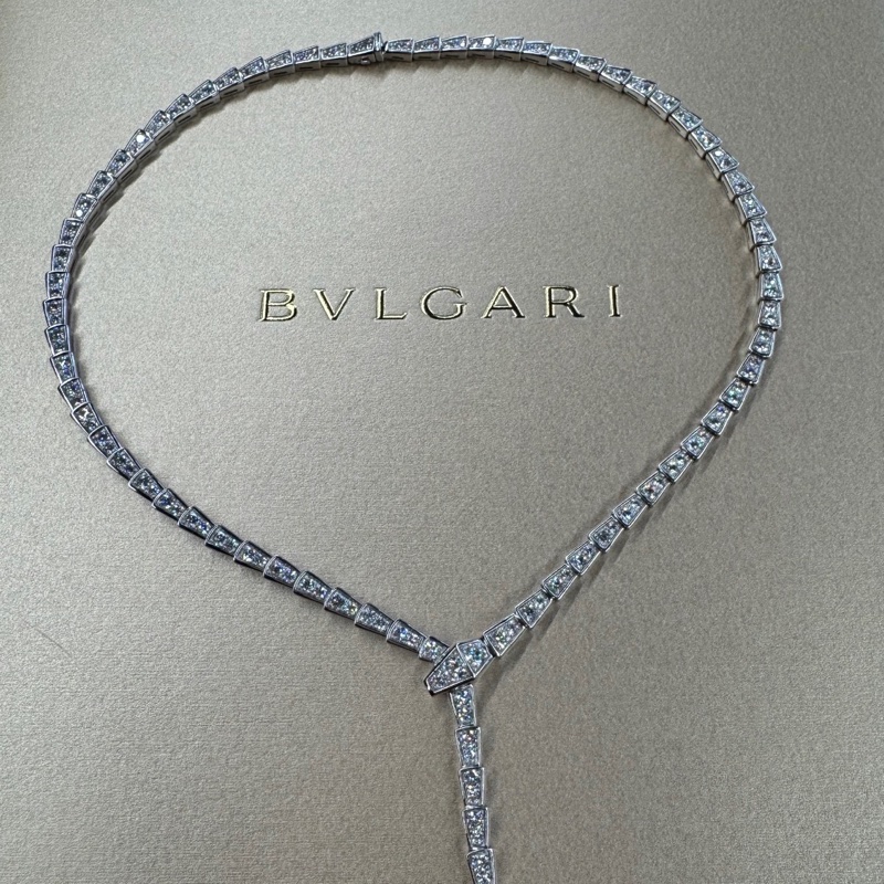 Bvlgari 宝格丽SERPENTI VIPER 满钻白金灵蛇项链,2018年购入-2