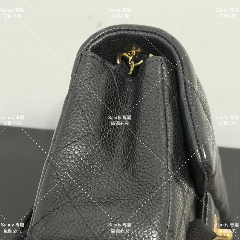 Chanel 小香 mini coco20 Cf20 黑金荔枝 保卡25開全配-12