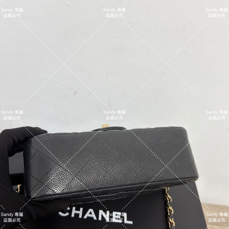 Chanel 小香 mini coco20 Cf20 黑金荔枝 保卡25開全配-24