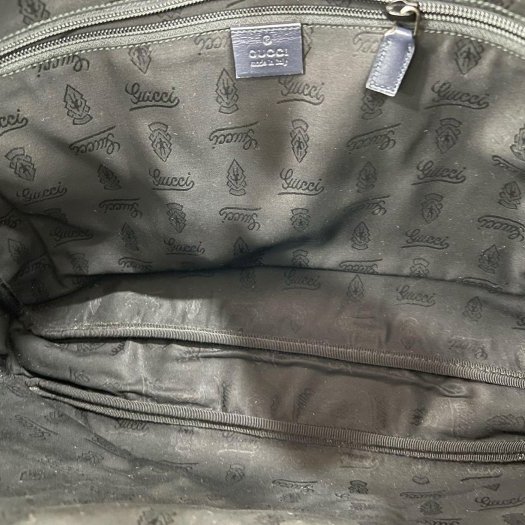 東區正精品㊣GUCCI 201480 藍色立體膠壓紋雙G手提包公事包 RZ5824-2