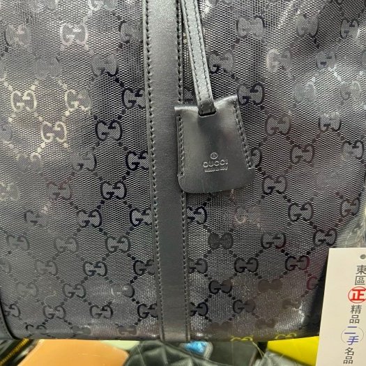 東區正精品㊣GUCCI 201480 藍色立體膠壓紋雙G手提包公事包 RZ5824-8