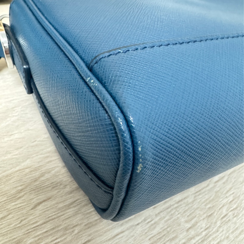 PRADA SAFFIANO TRAVEL 肩背包斜背包 2VH063 皮革藍色 男款-2