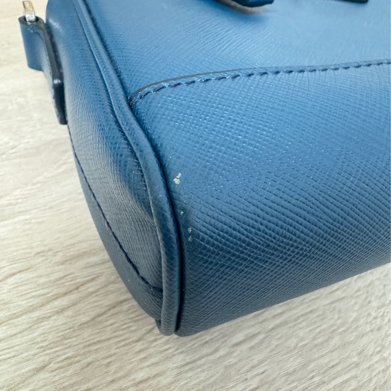 PRADA SAFFIANO TRAVEL 肩背包斜背包 2VH063 皮革藍色 男款-7