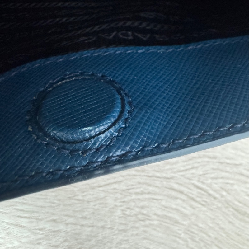 PRADA SAFFIANO TRAVEL 肩背包斜背包 2VH063 皮革藍色 男款-12