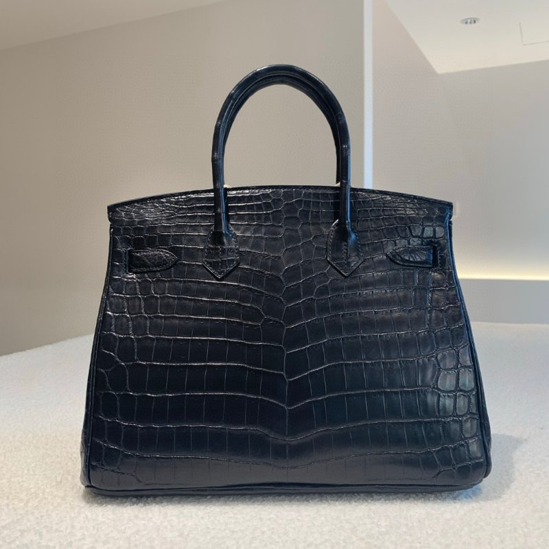 【極致天菜】HERMES 30CM 黑金 霧面鱷魚 BIRKIN-1