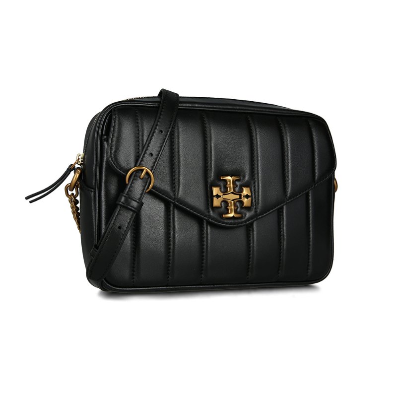 【TORY BURCH】銜縫皮革相機包-黑色-2