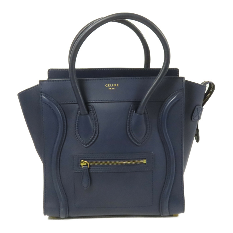 CELINE 牛皮皮革Micro Luggage金扣手挽袋-0