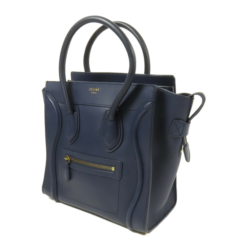 CELINE 牛皮皮革Micro Luggage金扣手挽袋-2