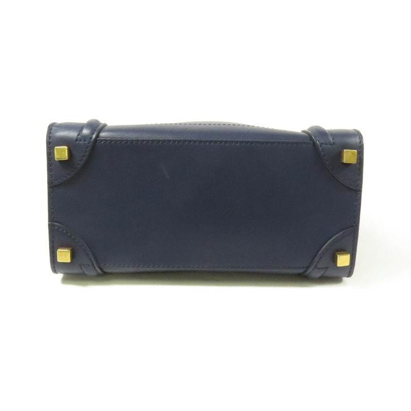 CELINE 牛皮皮革Micro Luggage金扣手挽袋-3