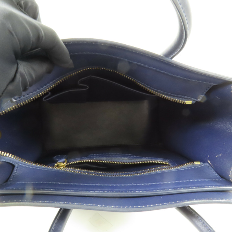 CELINE 牛皮皮革Micro Luggage金扣手挽袋-4